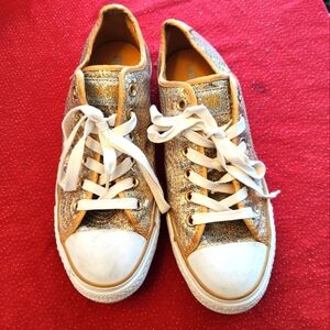 Stylish Gold and White Women's CONVERSE